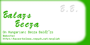 balazs becza business card